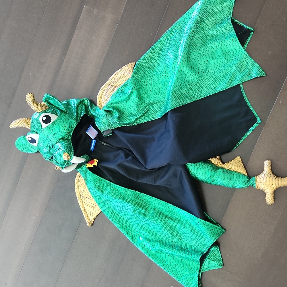 Green Dragon Kids Cape Costume